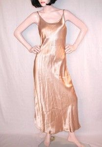 alyn paige womens full length gold slip dress sz 3 4