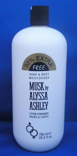 Alyssa Ashley Musk Hand Body Moisturiser 25 5 Huge