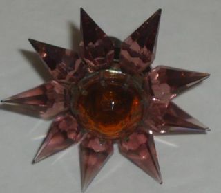 Vintage Old C 6 Matchless Star Glass Christmas Tree Bulb Amethyst 