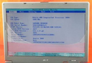 Acer Aspire 3000 ZL5 AMD Sempron 1 8GHz 1GB RAM 80GB HDD Laptop CD RW 
