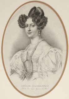 Amelie Beauharnais Empress of Brazil Original CA1829 Lithograph 