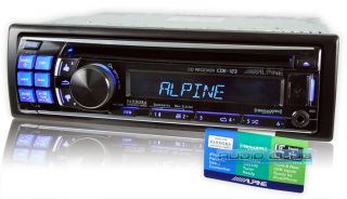 Alpine in Dash Car Stereo  CD iPod Pandora Receiver w Front USB Aux 