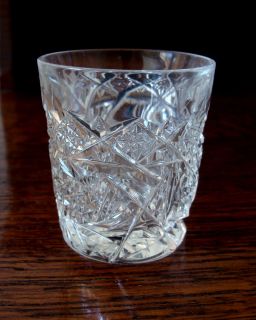 American Brilliant Period Cut Glass Whiskey Tumbler