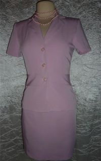 VINTAGE ALYN PAIGE SKIRT SUIT PINK RED LABLE