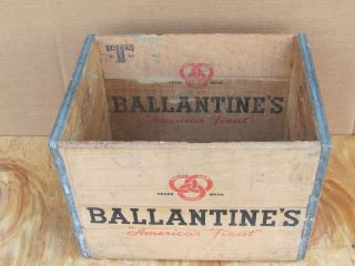 Vintage Antique Wood Wooden Ballantine Beer Soda Milk Beverage Box 