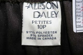 Allison Daley Sz 10P Petite Womens Brown Dress Pants Slacks Stretch 
