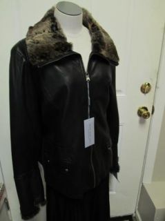 Andrew Marc Womens Treason Leather Jacket Black $785