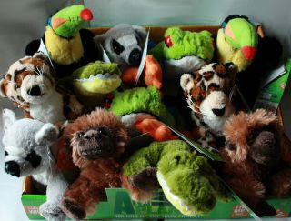 Animal Planet Plush Rain Forest Soft Toys with Sound Bird Crocodile 
