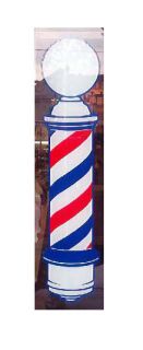 BARBERS 22 TRADITIONAL, ADVERTISNG POLE VINYL DECAL ,STATIC CLING TO 