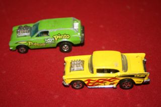 LOT 2 TWO VINTAGE HOT WHEELS 1975 POISON PINTO USED CONDITION 1978 57 