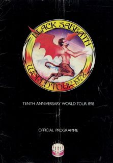 Black Sabbath 1978 Van Halen Tour Concert Program Book