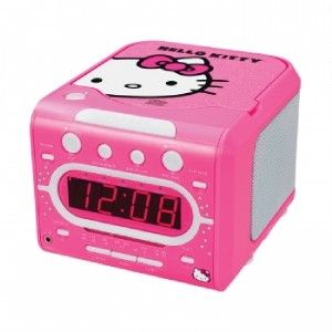   Kids Girls Top Loading CD Player Alarm Clock Radio Stereo Pink