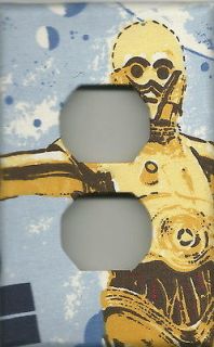 Star Wars C3PO Outlet Cover Made With Pottery Barn Kids Material