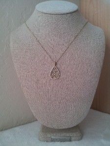Designer Anna Beck Gold Plated Sterling Silver Small Teardrop Pendant 
