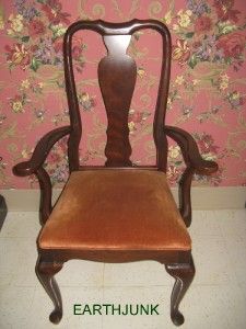 Ethan Allen Georgian Court Collection Cherry Queen Anne 6400 Arm Chair 