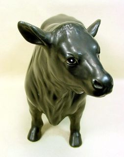 Black Angus Bull Cow Lefton Porcelain China Figurine H 444 Japan 