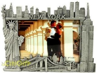 new york ny metal picture frame statue of liberty gift