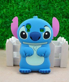   Stitch Silicone Soft Back Case Cover For Samsung Galaxy Ace S5830 Blue