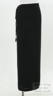 Ann DEMEULEMEESTER Black Back Slit Maxi Wrap Skirt Size 38