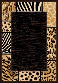 Animal Skin Prints Exotic Modern Nature Colors 2x4 Area Rug Carpet 