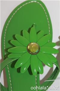 Miss Trish Capri Target Vegan Green Flower Flat Sandals