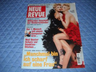Neue Revue Magazine Anna Nicole Smith and Victoria Silvstedt July 1998 