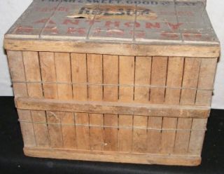 Antique Wood Trunk Holsum Bread Crate Rochester NY USA