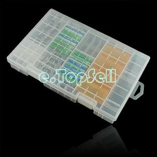   Holder Hard Plastic Case Storage Box Rack Transparent AAA AA C D 9V