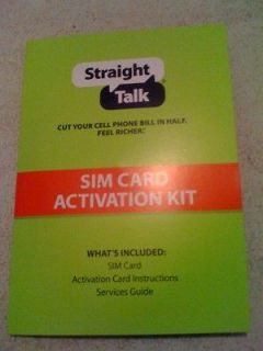 Iphone 5 nano pre cut or 4/4s micro sim straight talk sim card (unlock 