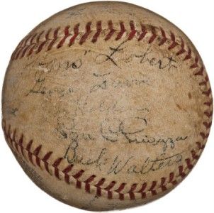 1934 Phillies Team 20 Signed ONL Baseball Bucky Walters