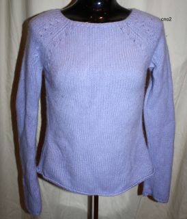 ANN TAYLOR 100% 2 PLY CASHMERE THICK BALLERINA BOAT NECK SWEATER 