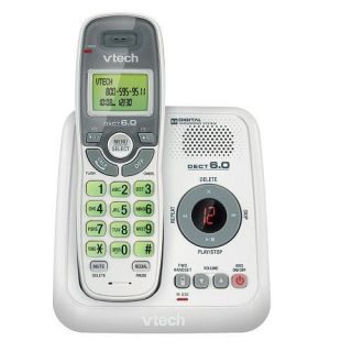 vtech cs6124 dect 6 0 cordless phone answering system white