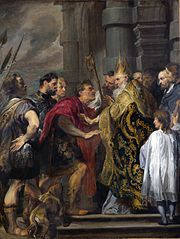 saint ambrose and emperor theodosius anthony van dyck by decree