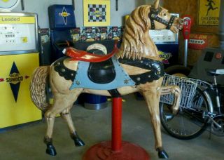 Antique Vintage Carousel Circus Coca Cola Cast Aluminum Horse
