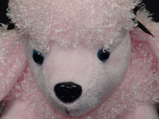New Noahs Ark Animal Workshop Pink Poodle Blue Eyed Plush Puppy Dog 