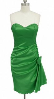 EN664UP EMERALD GREEN SIDE PLEATED STRAPLESS PADDED BRIDESMAID PARTY 