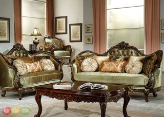 Luxury Sofa Love Seat Antique Style Traditional Living Room Set HD 