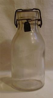 Milk Bottle Vintage Wash Return Glass Dairy Bottle Rusty Metal Wire 
