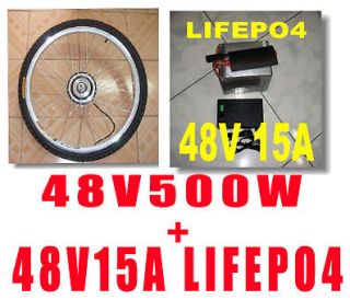 48v 500w electric bicycle motor kit 15ah lifepo4 from china