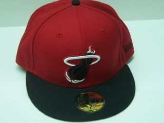   Era Red/Black Miami Heat NBA Original 59Fifty Fitted Baseball Hat Cap
