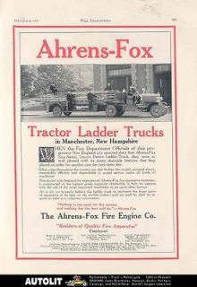 1927 ahrens fox fire truck ad darling fire hydrant time