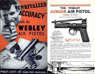 webley scott 1939 air pistols and rifles catalog time left