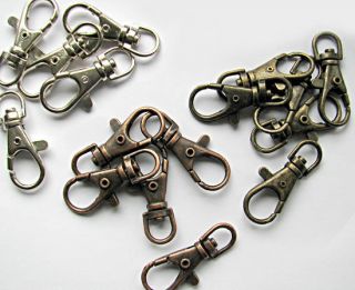 5pcs Trigger Snap Hooks Lobster Swivel Clasps Keychains    YOU CHOOSE 