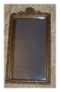 antique vintage wood gesso wall mirror gold