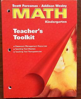 Math Kindergarten Teachers Toolkit by Addison Wesley School