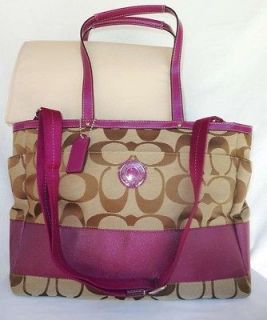 NWT COACH SIGNATURE MULTI FUNCTIONAL TOTE LAPTOP BABY BAG X LARGE 