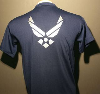 us air force t shirt navy blue large wing only