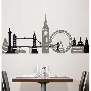 London Bridge Big Wall Mural Decals City Skyline Stickers Vinyl Room 