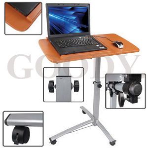 Adjustable New Angle & Height Rolling Laptop Desk Over Bed Hospital 