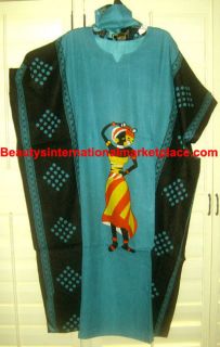 African/Caftan​/Clothes/Cloth​ing/Masai Mask/Kaftan #34780BLUE 